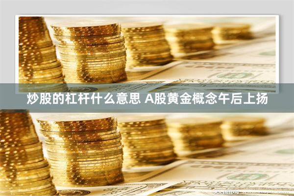 炒股的杠杆什么意思 A股黄金概念午后上扬